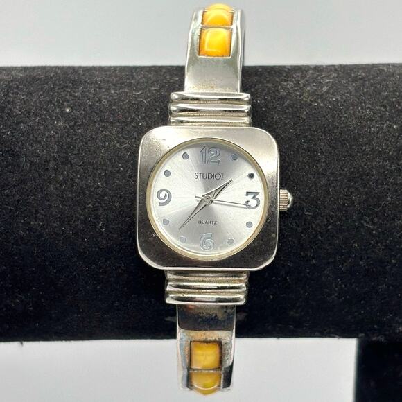 Silver Studio Time Cuff Watch - Picture 2 of 3